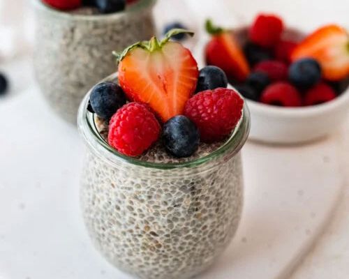 Chia Pudding with Berries and Almonds